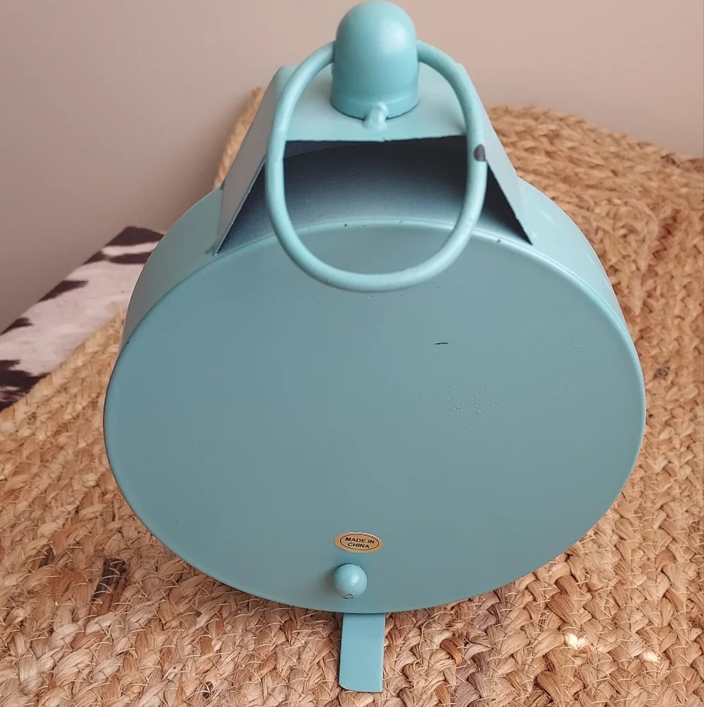 Turquoise antique looking table clock